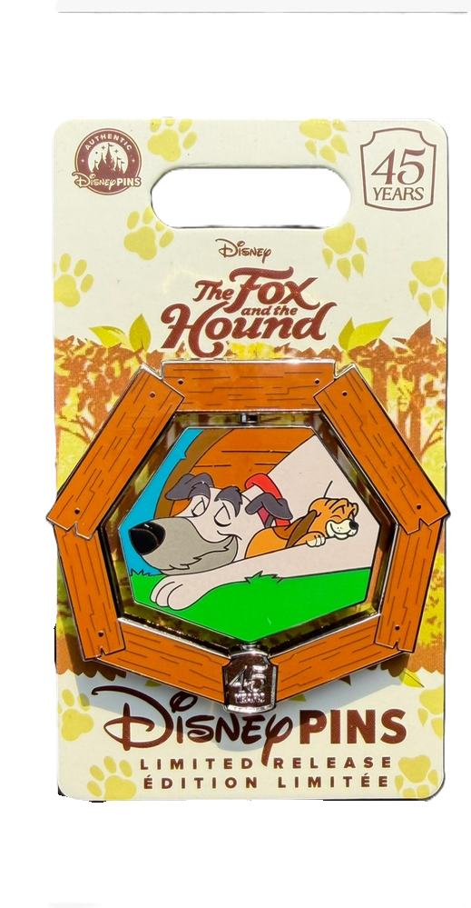 Disney The Fox and the Hound 45th Anniversary Spinner Pin Limited Release 2026