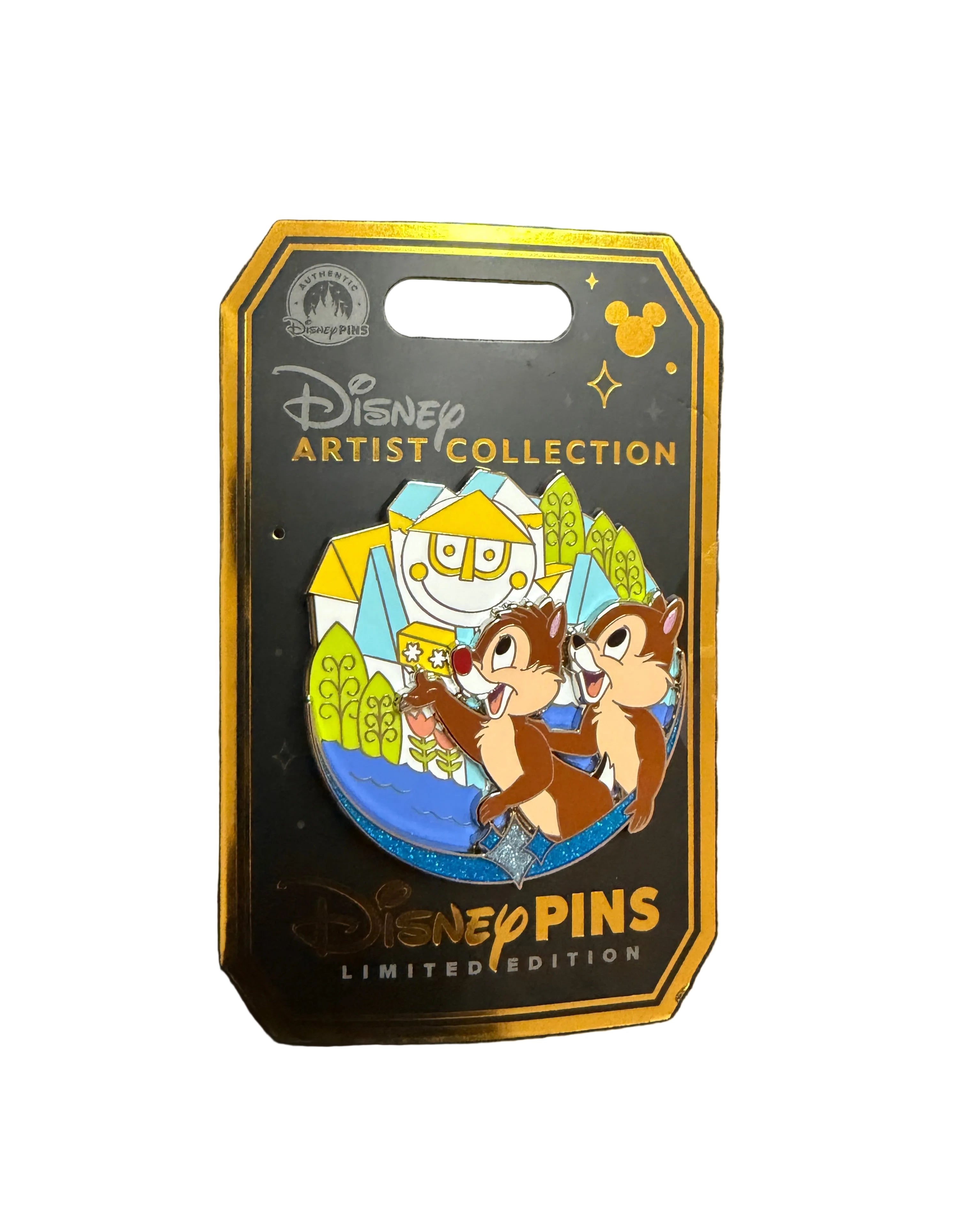 Disney Artist Collection Chip 'n Dale "it's a small world" Limited Edition Pin
