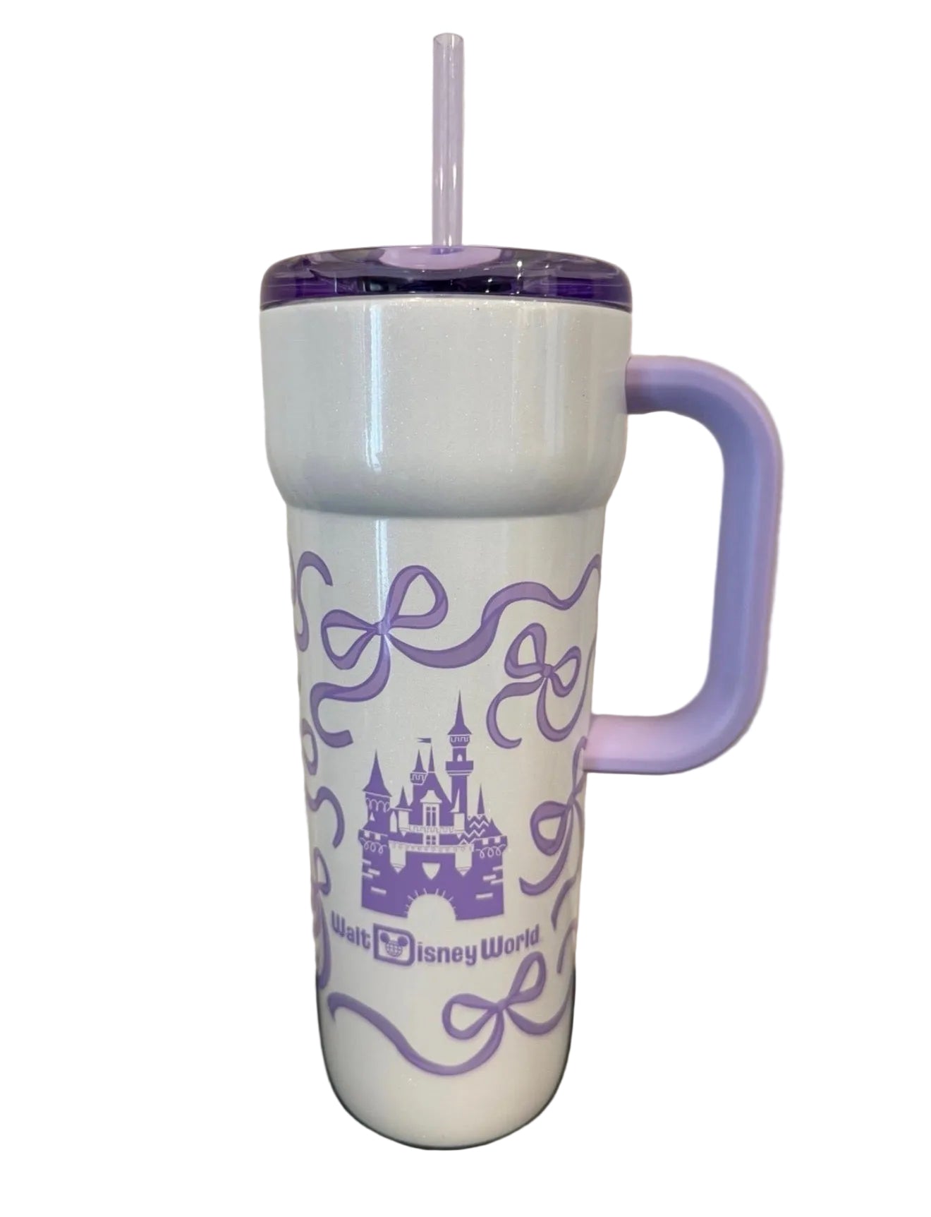Disney Parks Starbucks WDW Purple Bow Ribbons Castle Hot & Cold Tumbler NWT 2026