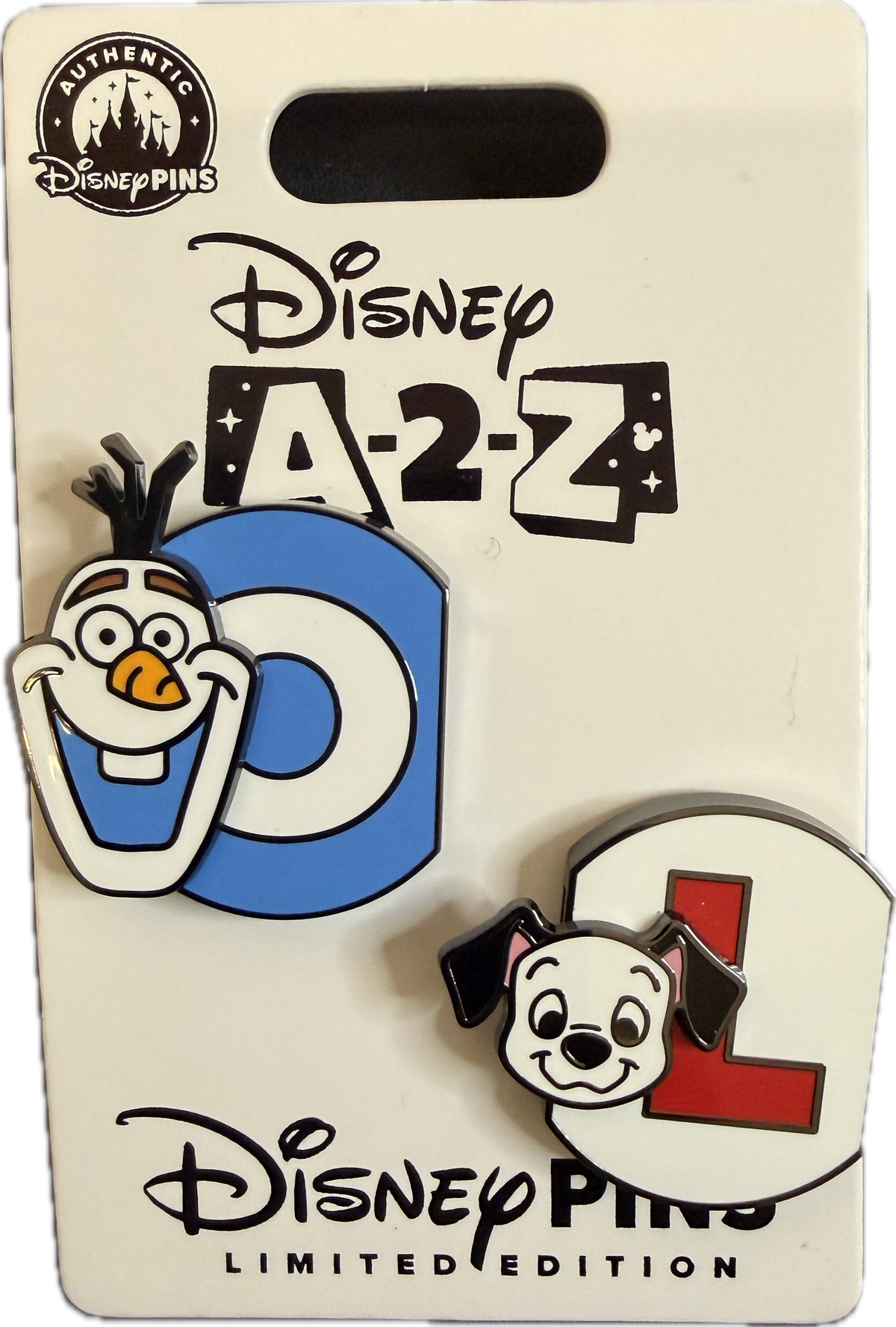 Disney A-2-Z Series Olaf & Lucky O & L LE 1250 Pin Set