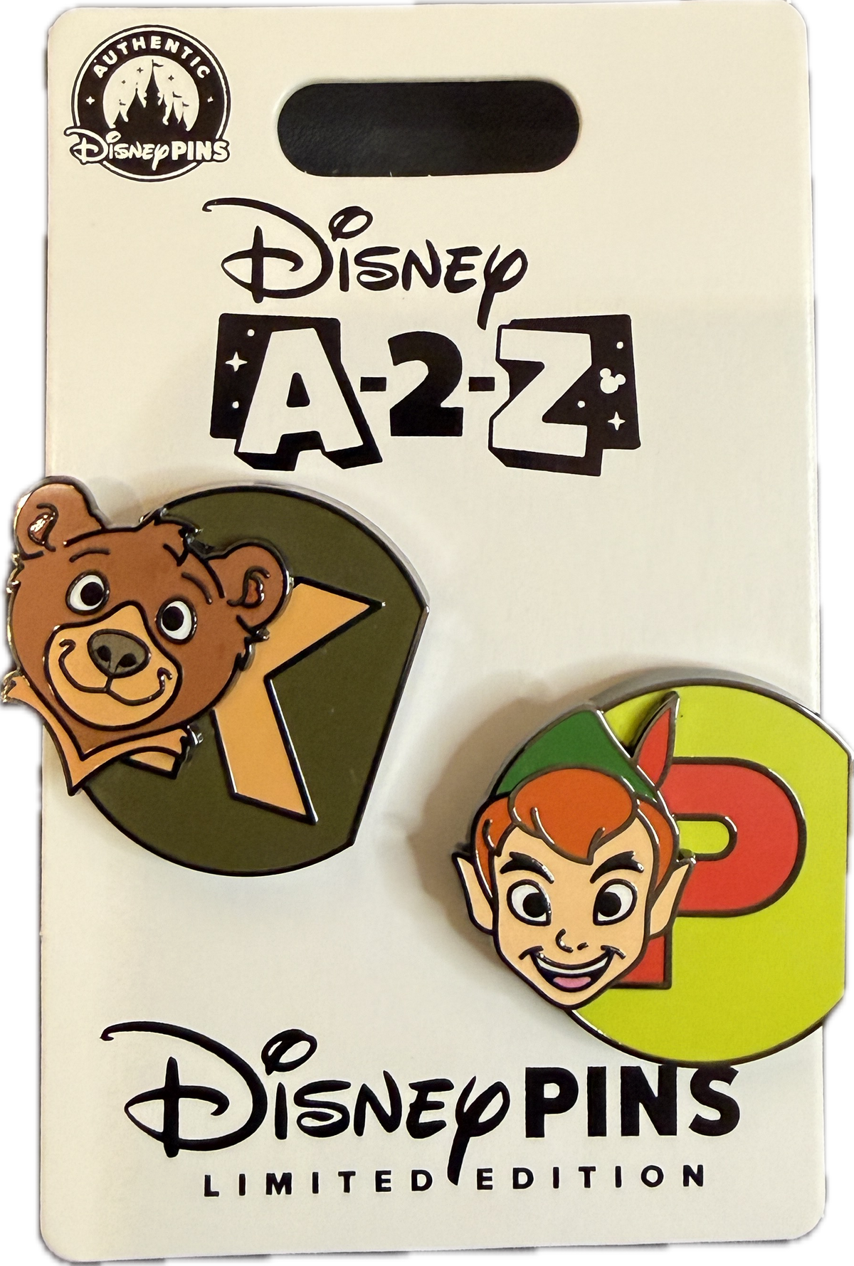 Disney A-2-Z Series Koda & Peter Pan K & P LE 1250 Pin Set