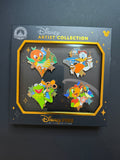 Disney Artist Collection Boxed Pin Set – Donald, Orange Bird, Kermit & Jose Carioca