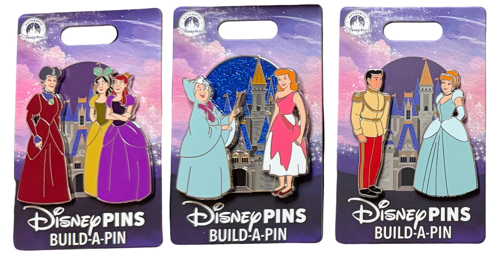 Disney Parks Build-A-Pin Cinderella Complete Set