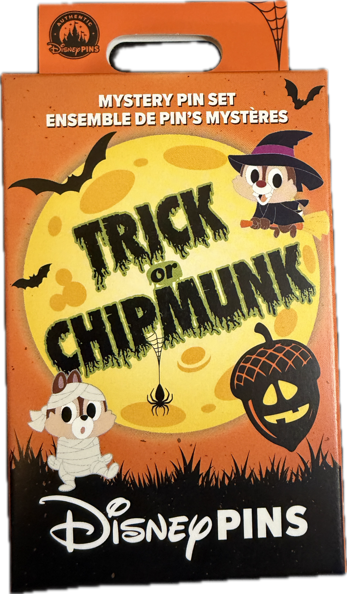 Disney Parks Chip 'n' Dale Trick or Chipmunk Halloween Mystery Pin Set