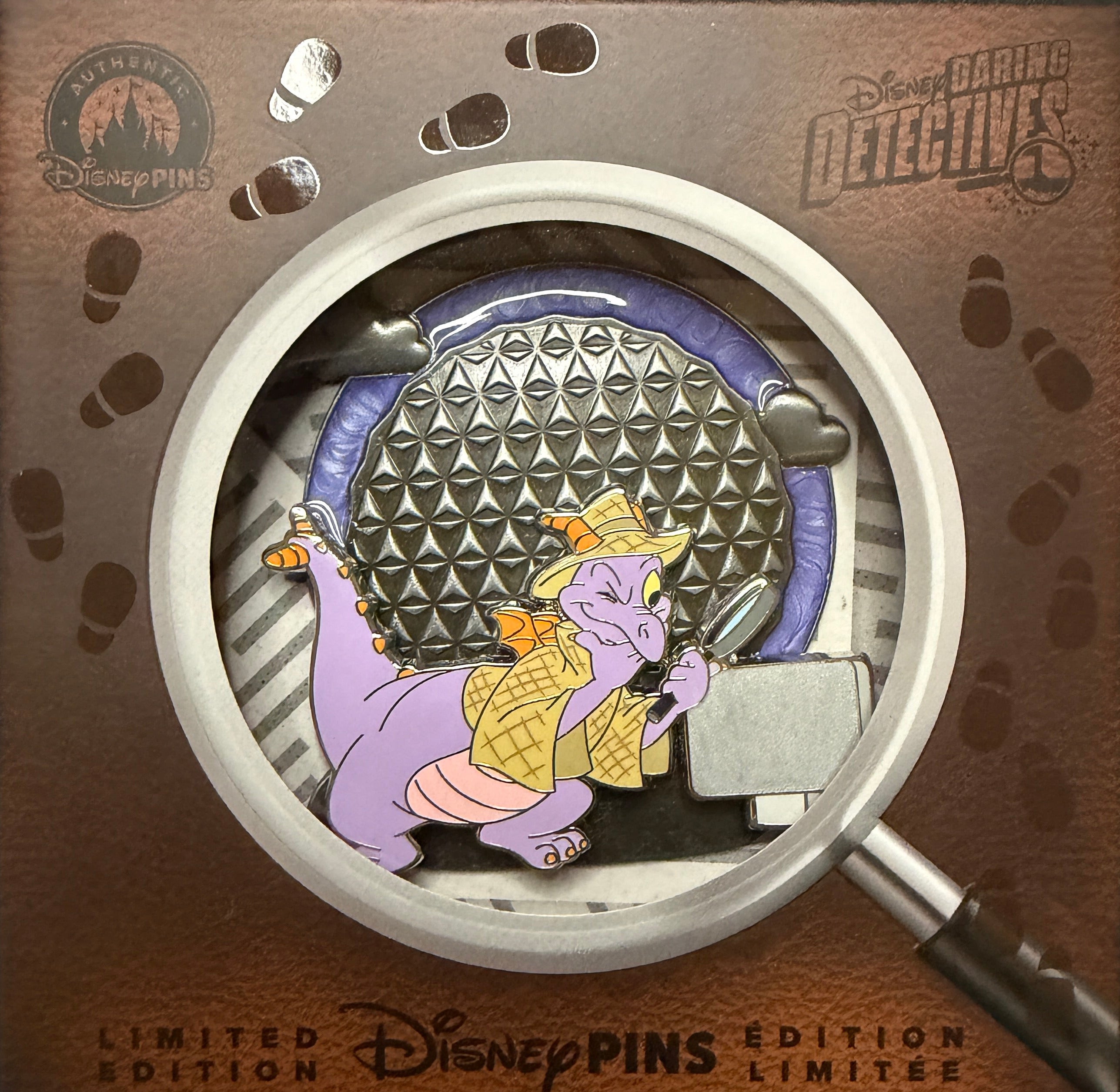 ディズニー　エプコット　フィグメント　ピン Disney Daring Detectives Epcot Figment Mini Jumbo Pin LE 4000