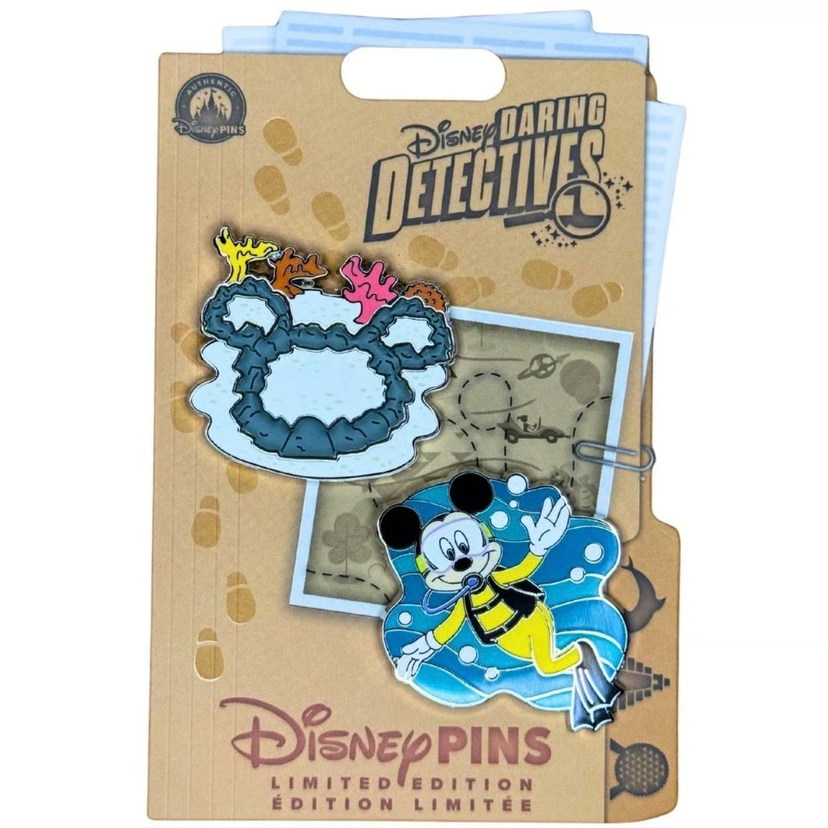 Disney Daring Detectives Living Seas Scuba Mickey Mouse LE Pin