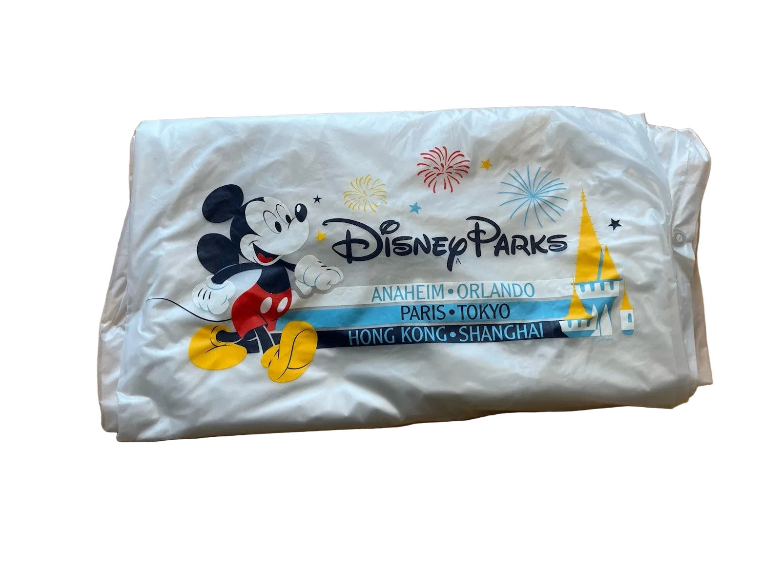 Disney Parks Adult Clear Rain Poncho ~ One Size