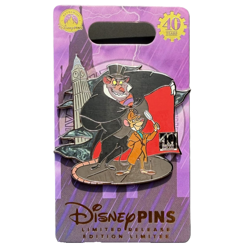 Disney The Great Mouse Detective 40th Anniversary Pin Limited Release