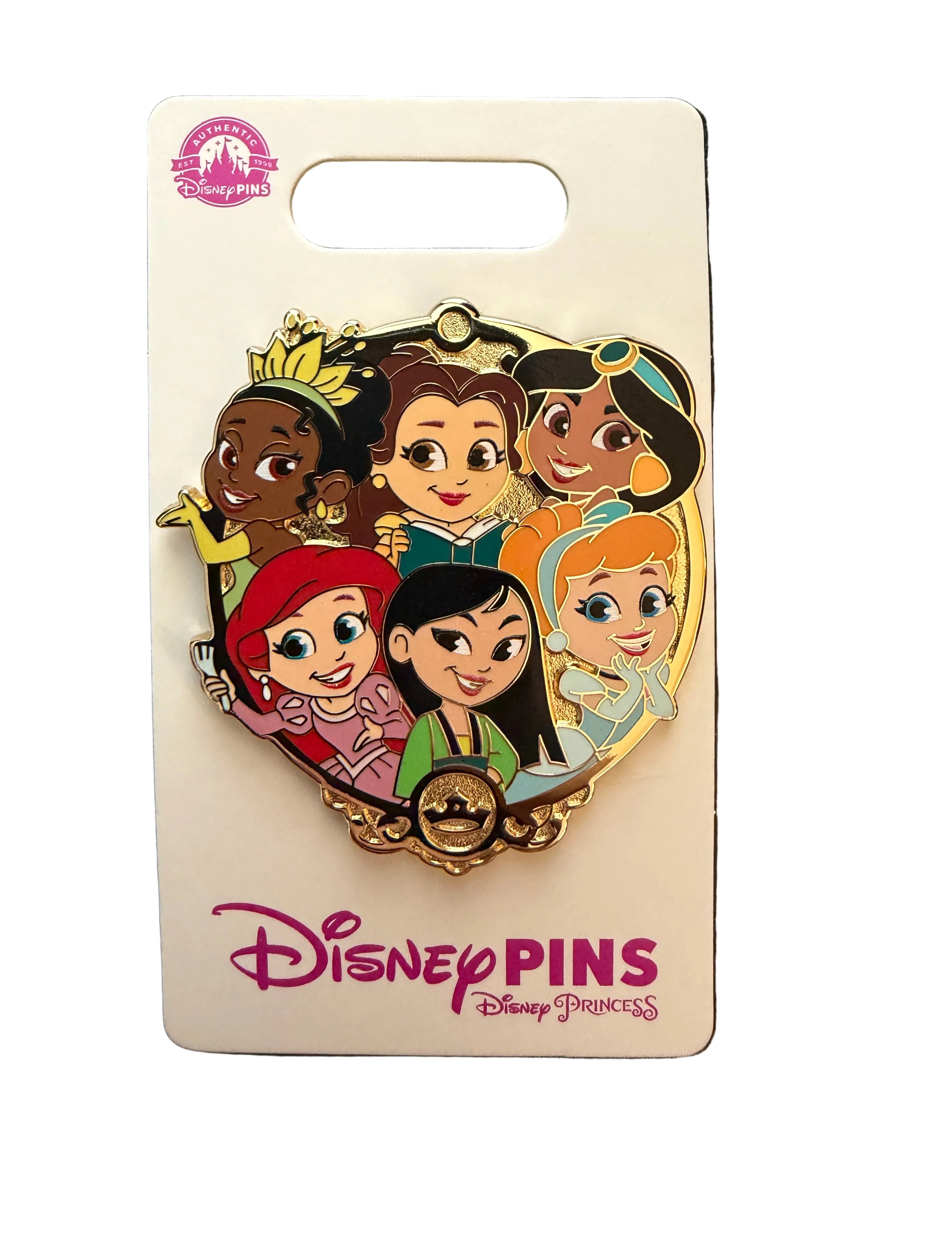 Disney 6-Princess Portrait Character Cluster OE Pin