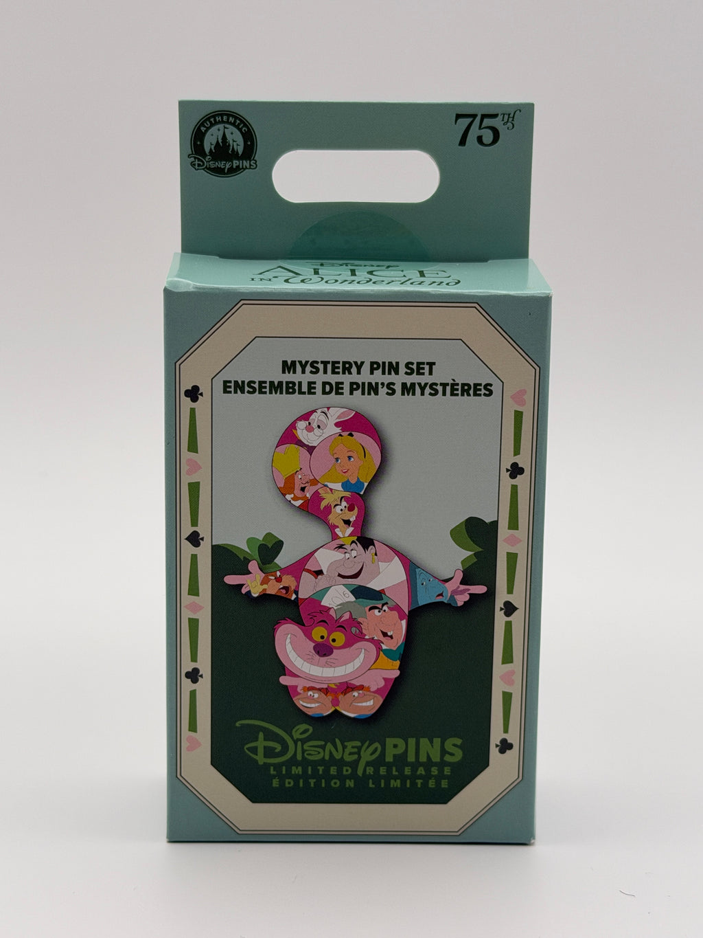 Disney Alice in Wonderland 75th Anniversary Cheshire Cat Mystery Puzzle Pin Pack – Limited Release