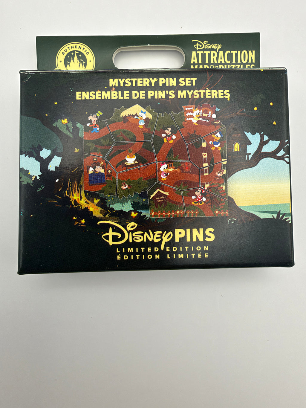 Disney Swiss Family Treehouse Attraction Map Puzzle LE Mystery Pin Box