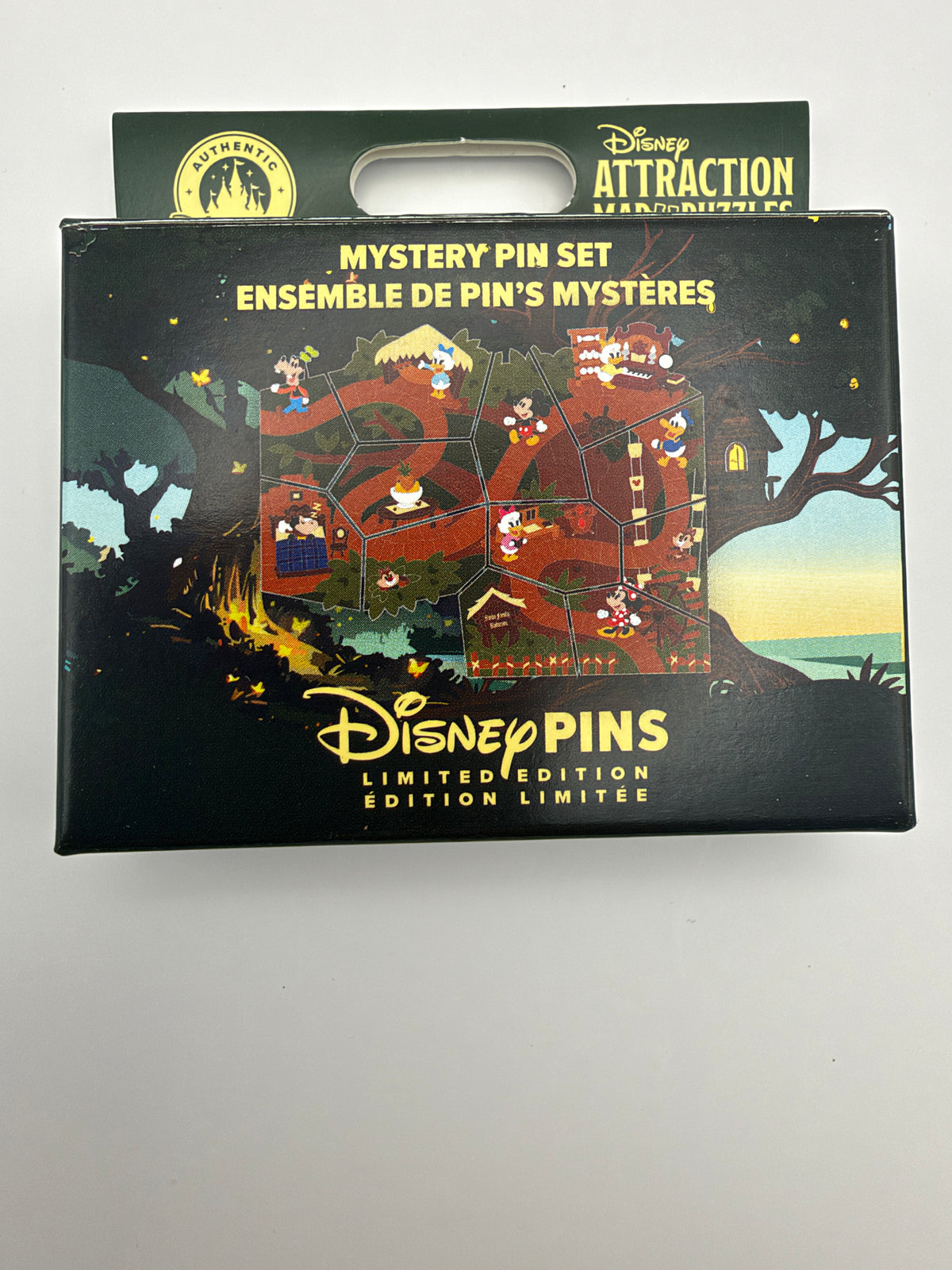 Disney Swiss Family Treehouse Attraction Map Puzzle LE Mystery Pin Box