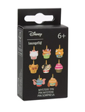 Box of Disney Loungefly mystery pins with colorful designs on a white background