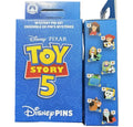 Toy Story 5 Disney Pins packaging with pins displayed on a white background