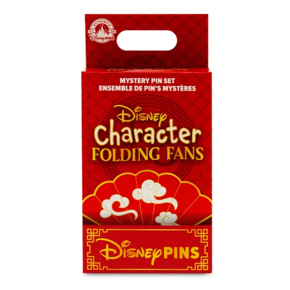 Disney Parks Character Folding Fans Mystery Pins