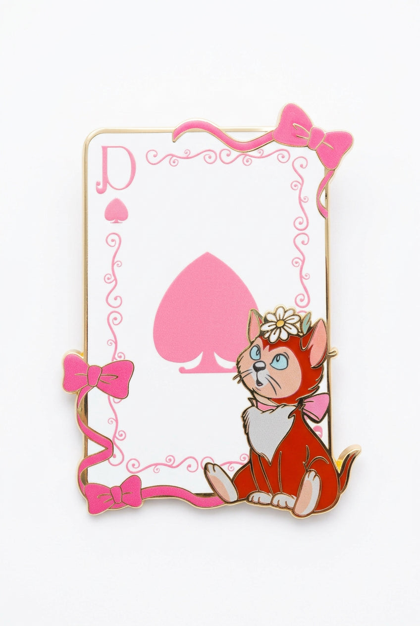 Pink à la Mode Disney Alice in Wonderland Playing Cards Dinah LE 500 Individual Pin