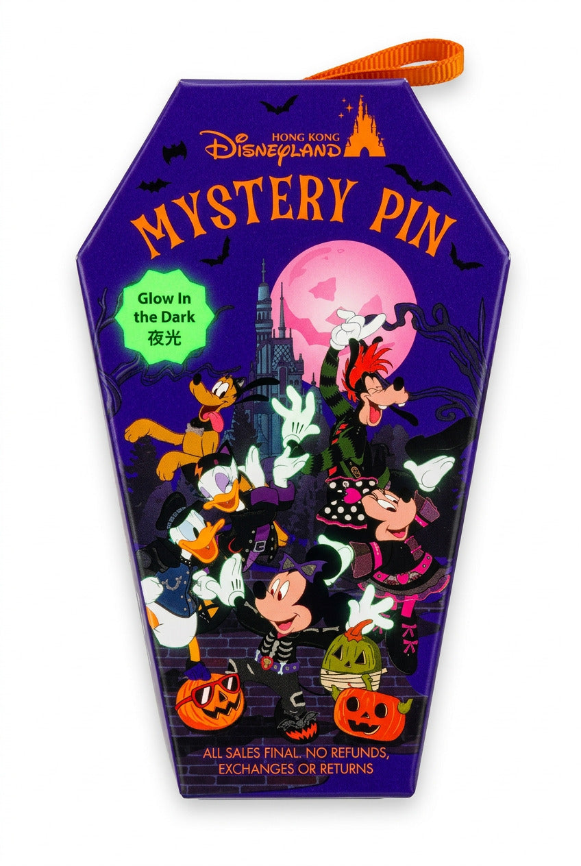 Hong Kong Disneyland Mickey & Friends Halloween Costume Glow-in-the-Dark Mystery Pin Box