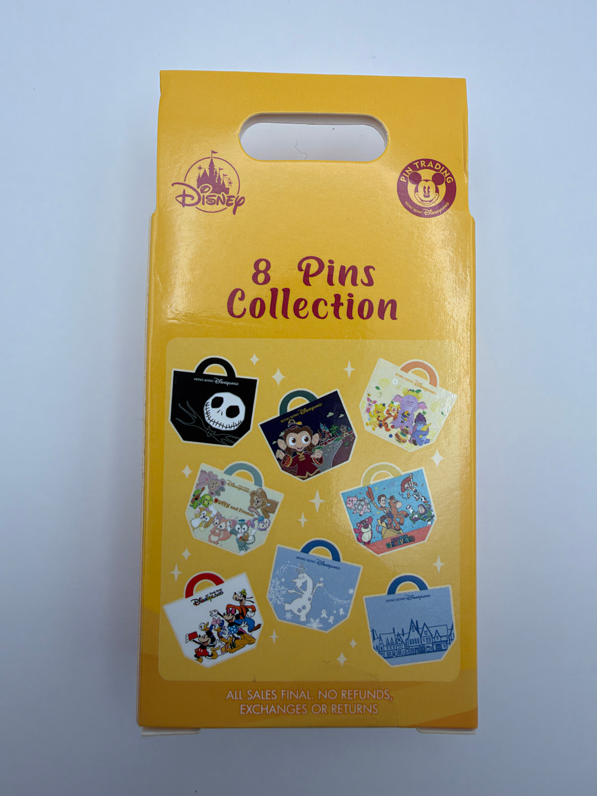 Hong Kong Disneyland Disney Shopping Tote Bags Mystery Pin Box