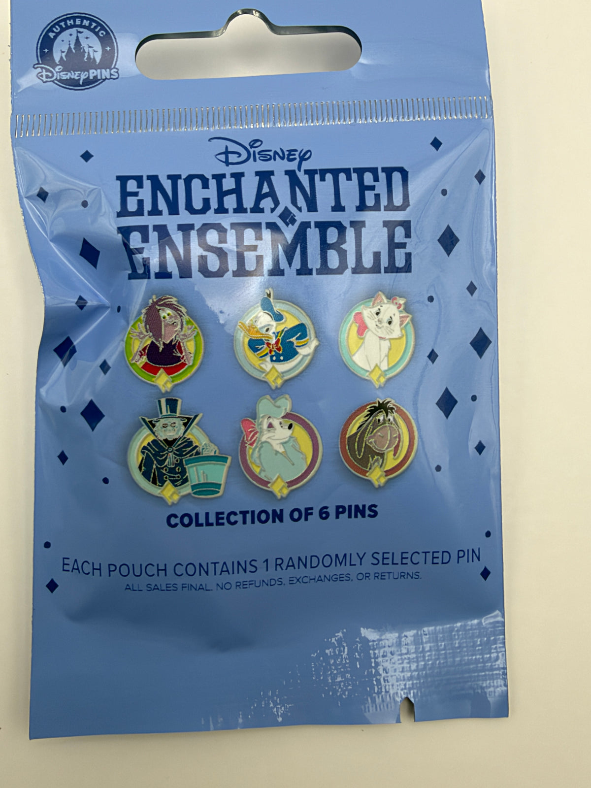 Disney Enchanted Ensemble Light Blue Mystery Pin Set