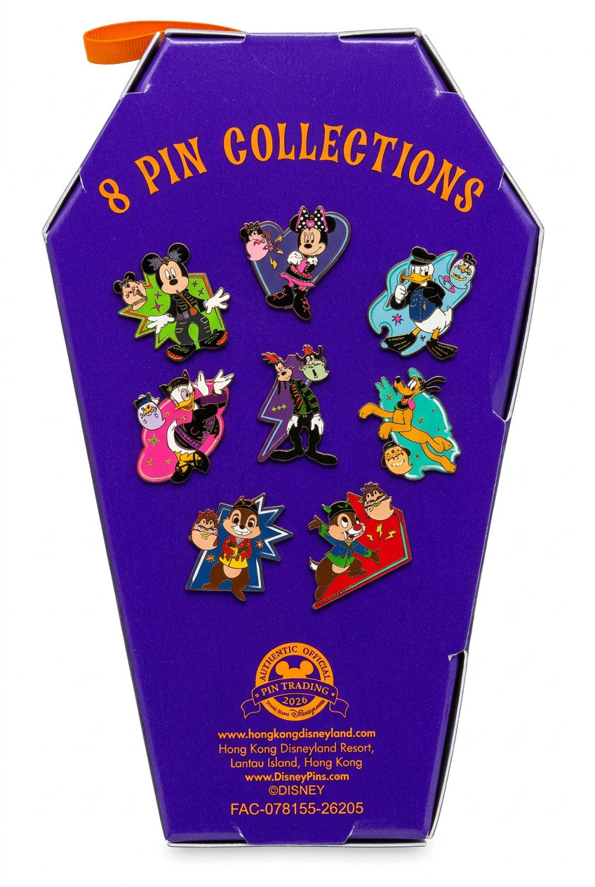 Hong Kong Disneyland Mickey & Friends Halloween Costume Glow-in-the-Dark Mystery Pin Box